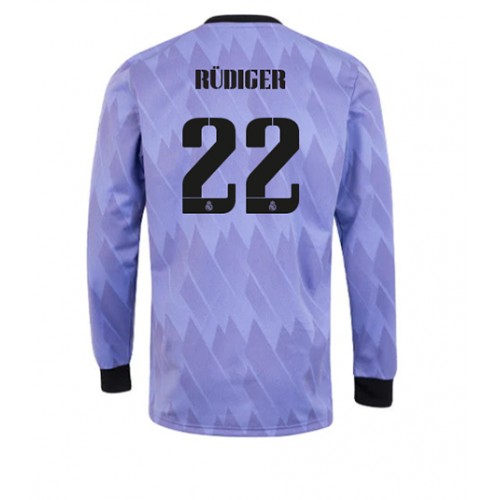 Fotbalové Dres Real Madrid Antonio Rudiger #22 Venkovní 2022-23 Dlouhý Rukáv